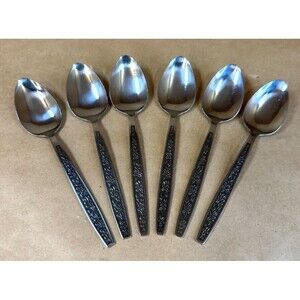 Vintage Set of 6 Rogers La Spana Teaspoons - Stanley Roberts Stainless Steel